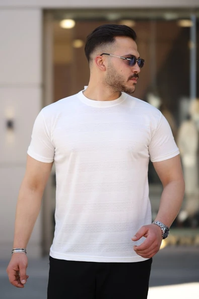 Erkek Mini Jakarlı Kısa Kollu T-shirt ürün görseli