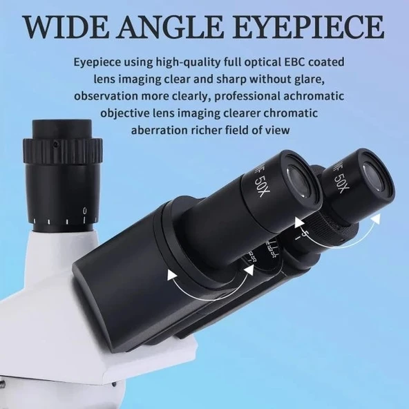 Poothoh Bileşik trinoküler Mikroskop 40X-5000X Büyütme - Resim 5