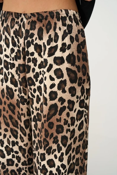 Lastikli Pantolon - Leopar - Resim 3