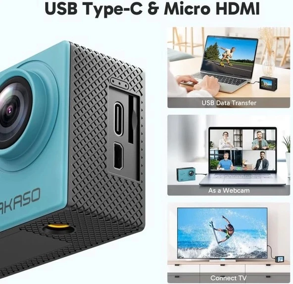 AKASO EK7000 4K30FPS 20MP Ultra HD Sualtı Aksiyon Kamerası - Resim 9