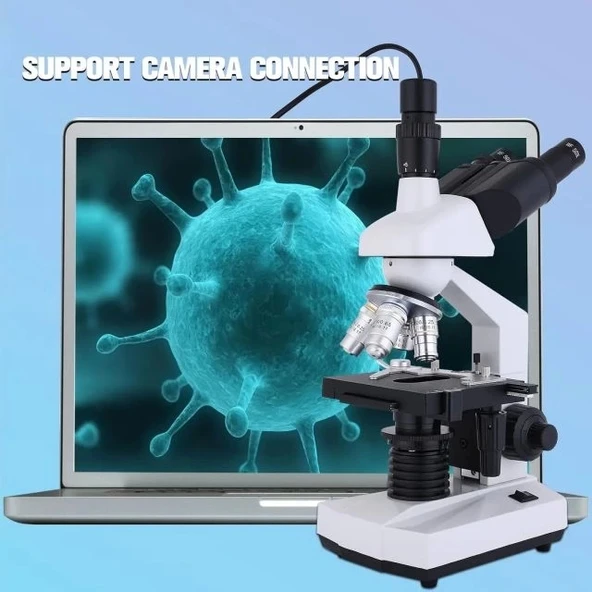 Poothoh Bileşik trinoküler Mikroskop 40X-5000X Büyütme - Resim 6
