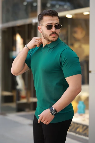 Erkek Hemşire Yaka Kısa Kollu Tişört - Resim 2