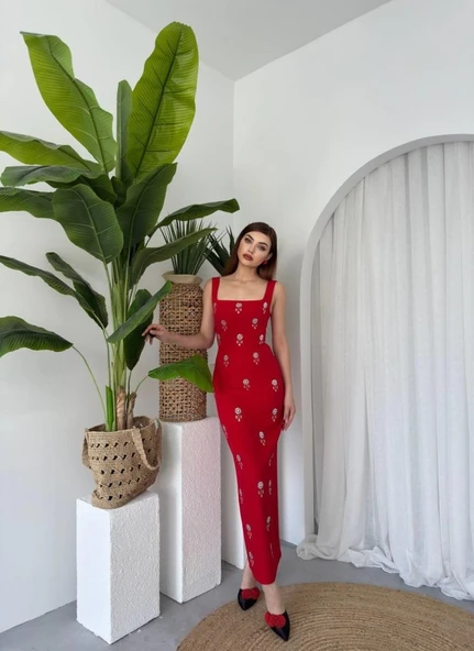 Ners Taş Detaylı Elbise - Resim 8