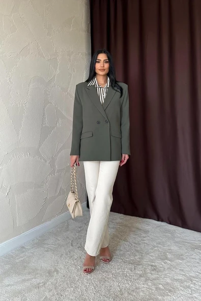 Haki Blazer Ceket ürün görseli 1