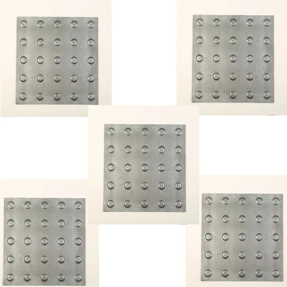 Tabanlı Uyarıcı Nokta Dış Mekan 5 Adet Gri, Görme Engelliler için Çarpma Noktaları, Dokunsal Nokta  ürün görseli