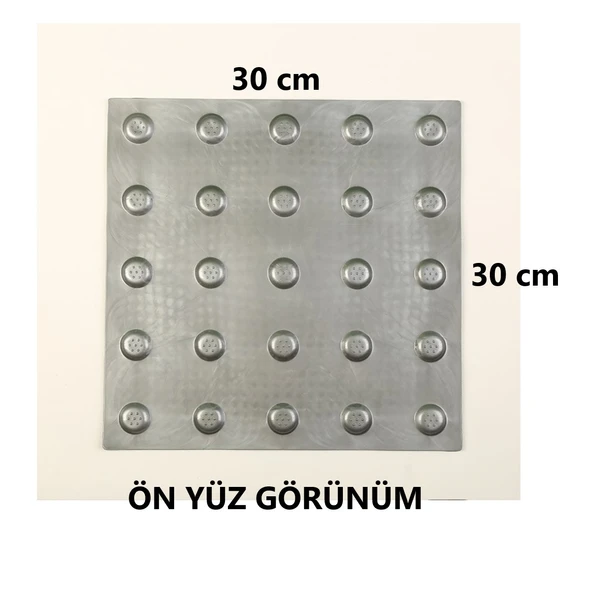 Tabanlı Uyarıcı Nokta Dış Mekan 5 Adet Gri, Görme Engelliler için Çarpma Noktaları, Dokunsal Nokta  - Resim 3