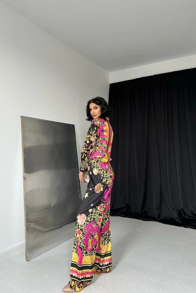 Desenli Gömlek Ve Desenli Pantolon Takım - Resim 3