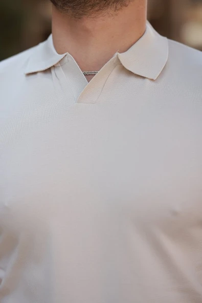 Erkek Hemşire Yaka Kısa Kollu Tişört - Resim 3