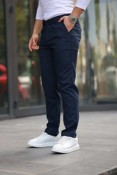 Erkek Dokuma Kumaş Pantolon - Resim 2