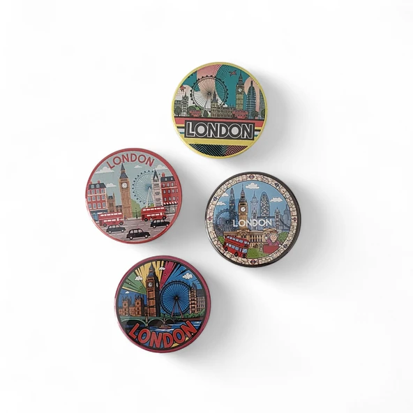 Londra Magnet Set 1 - 4'lü Buzdolabı Magnet London - 3
