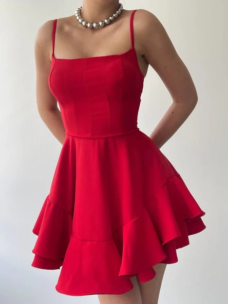 Common İp Askılı Elbise - Resim 5