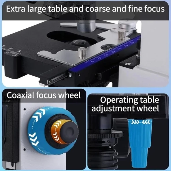 Poothoh Bileşik trinoküler Mikroskop 40X-5000X Büyütme - Resim 7