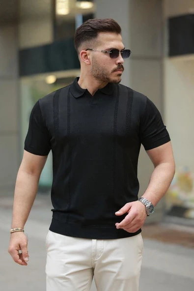 Erkek Hemşire Yaka Kısa Kollu Tişört - Resim 4