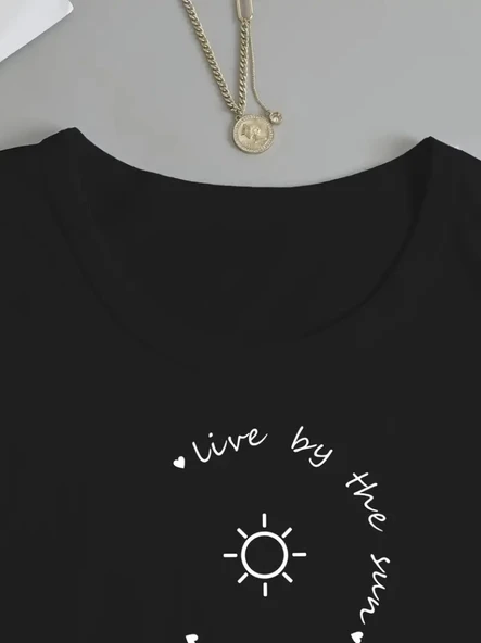 Kadın Uzun Kollu Bisiklet Yaka Desenli Viskon Bluz - Resim 4