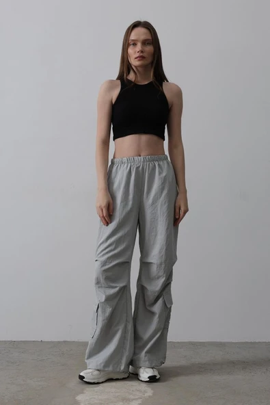 Paraşüt Cargo Pantolon - Gri - Resim 2