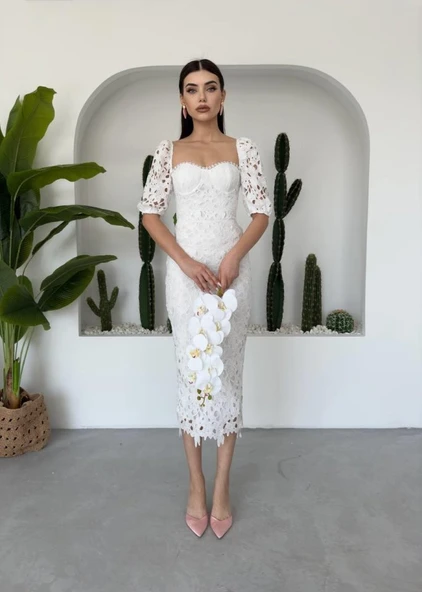 Zarina Dantel Elbise - Resim 4