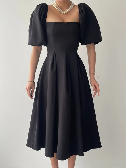 Benjamin Çan Etekli Midi Boy Elbise - Resim 2