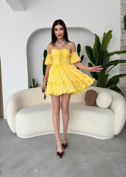 Vingo Mini Elbise - Resim 4