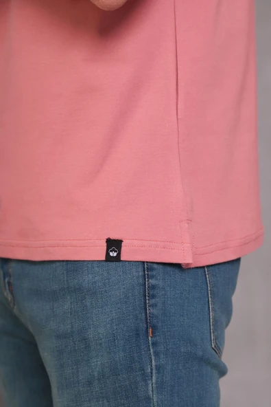 Erkek Slim Fit Pamuklu Yumuşak Doku Nefes Alan Kumaş Yakalı Tişört - Resim 3