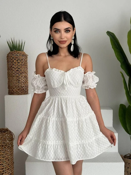 Lucca Kolu Lastikli Mini Elbise ürün görseli