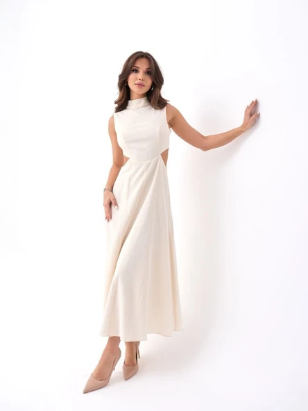 7094 ELBİSE-BEJ - Resim 2