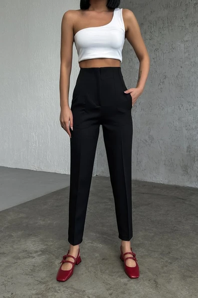 Yüksek Bel Pensli̇ Pantolon - Resim 3
