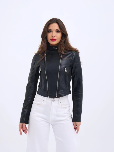 6711 DERİ CEKET-SİYAH - 5