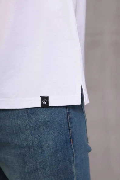 Erkek Slim Fit Pamuklu Yumuşak Doku Nefes Alan Kumaş Yakalı Tişört - Resim 2