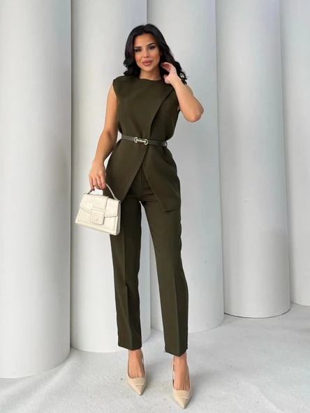 Vatkalı Ceket Pantolon İkili Takım - Resim 3