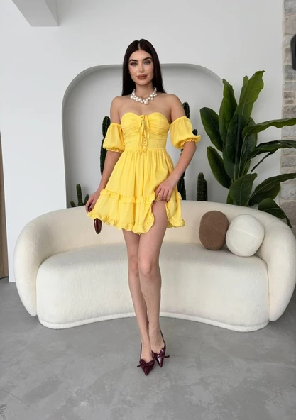 Vingo Mini Elbise - Resim 6