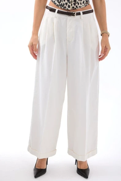 7396 PANTOLON-EKRU - Resim 5