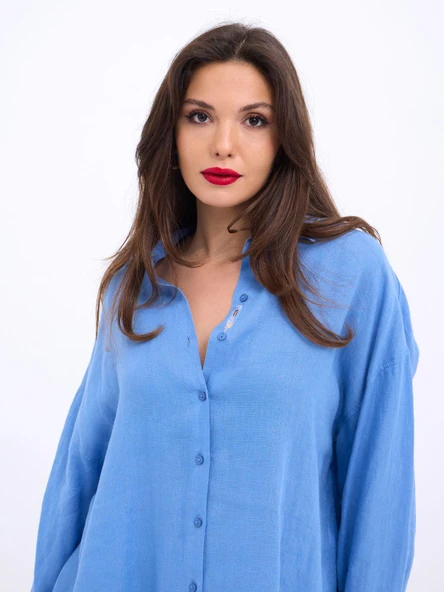 6758 GÖMLEK-MAVİ - Resim 4