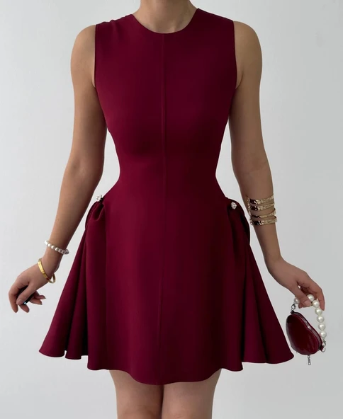 More İnci Detaylı Elbise - Resim 2