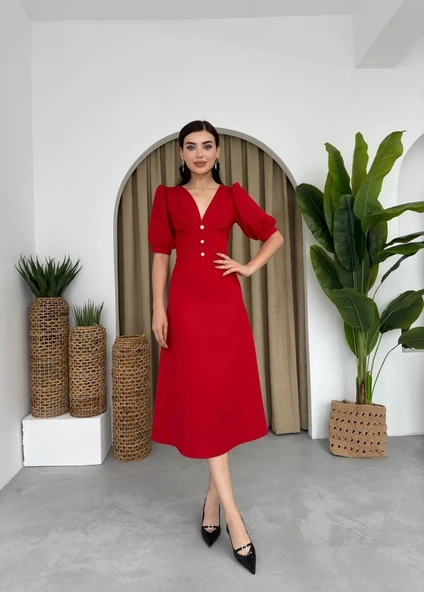 Linda Midi Elbise - Resim 3