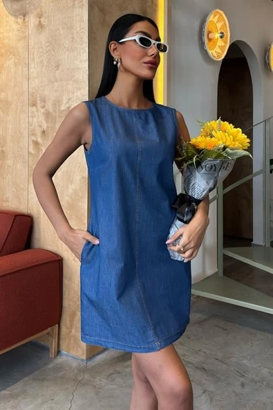 Sırt Bağcıklı Tensel Elbise 2880 ürün görseli