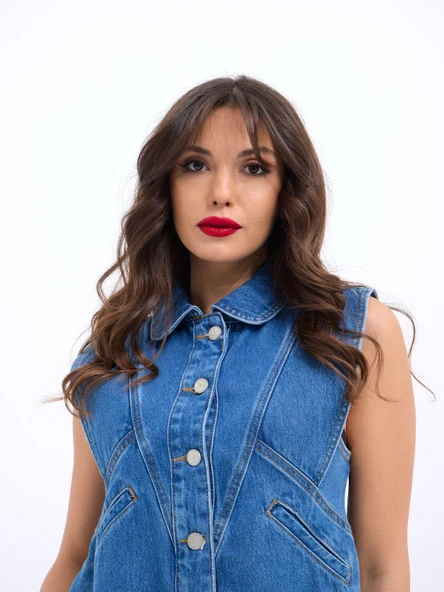 6778 KOT YELEK-MAVİ - Resim 3