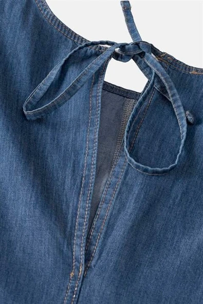 Sırt Bağcıklı Tensel Elbise 2880 - Resim 11