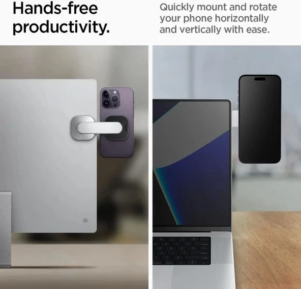 Spigen OneTap (MagFit) Magsafe AirPod Pro/ Pro 2/ 3 Standı - Resim 3