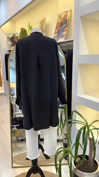 invee gomlek siyah 6674 M - Resim 2