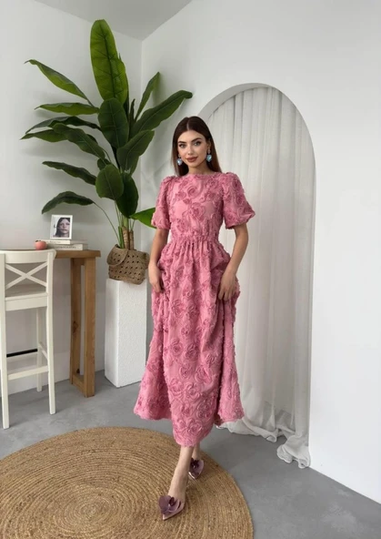 Wear Sırt Bağlama Detaylı Elbise - Resim 8