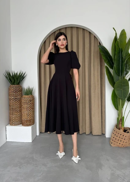 Catania Balon Kol Elbise - Resim 6