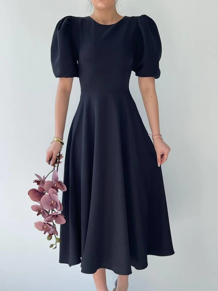 Catania Balon Kol Elbise - Resim 2