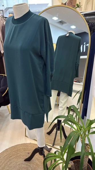 invee caz tunik 7119 zumrut - Resim 3