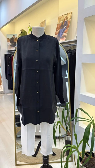 invee gomlek siyah 6674 M - Resim 5