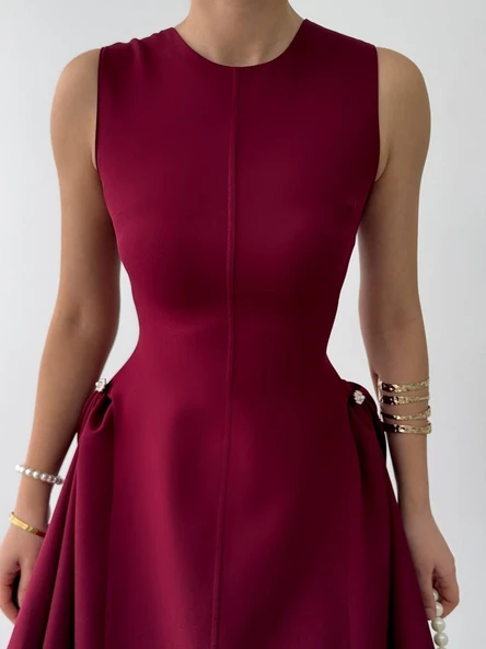 More İnci Detaylı Elbise - Resim 5