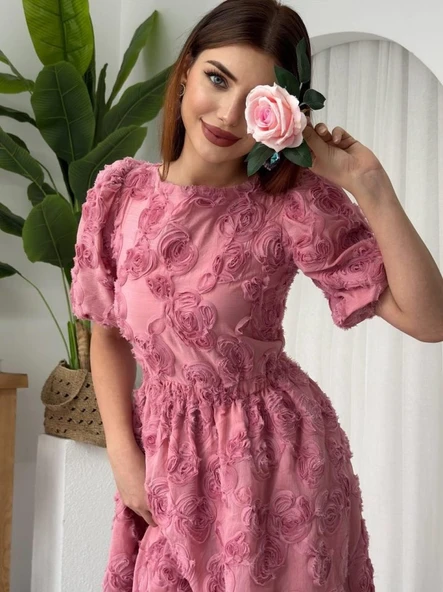 Wear Sırt Bağlama Detaylı Elbise - Resim 5