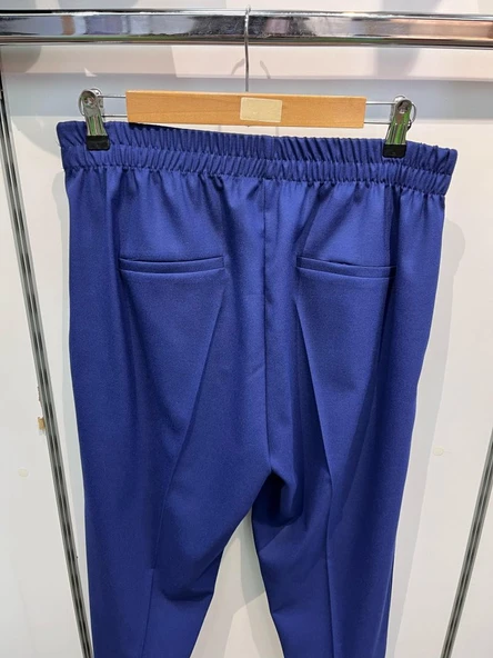 Dekorati̇f Düğmeli̇ Arka Bel Lasti̇kli̇ Pantolon - 2