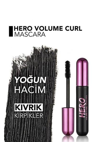 Flormar Hero Volume & Curl Siyah Maskara – Yoğun Hacim ve Kıvrık Kirpikler İçin Uzun Süre Kalıcı Etki - 5