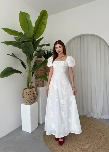 Graf Balon Kol Elbise - Resim 8