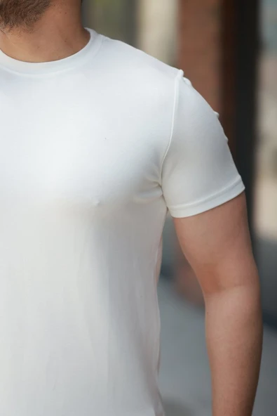 Erkek Basic Kısa Kollu Tişört - Resim 3